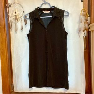 H&M Black Button Up Dress